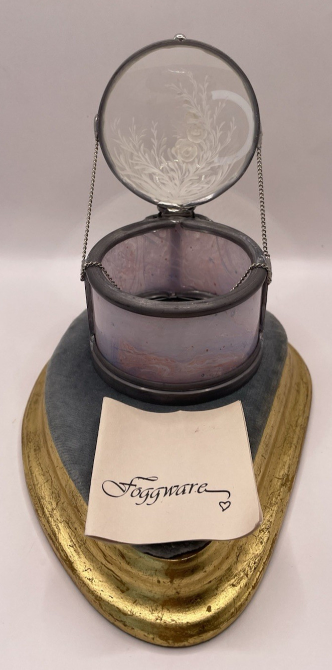 Vintage Made in the USA Foggware Lens Box Hand-Engraved Trinket Box